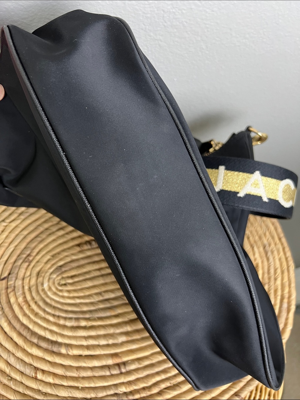 Marc Jacobs Black Nylon Hobo Shoulder Bag with Gold Tone Hardware - Picture 14 of 16
